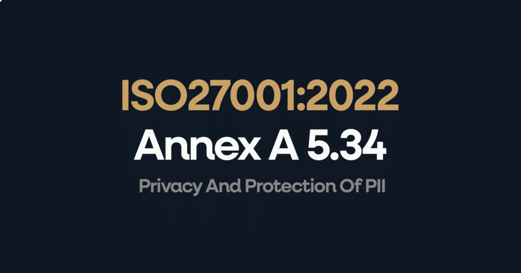 What is ISO 27001 Annex 5.34 Privacy And Protection Of PII?