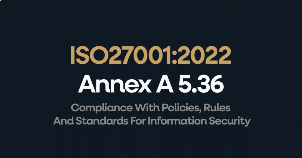 What is ISO 27001 Annex 5.36 Compliance With Policies, Rules And Standards For Information Security?