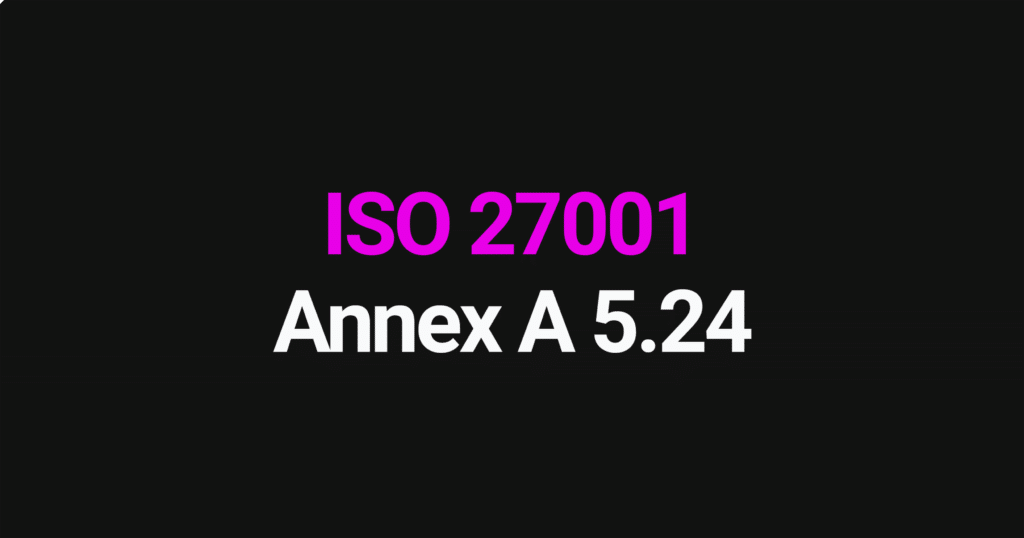 ISO 27001 Annex A 5.24