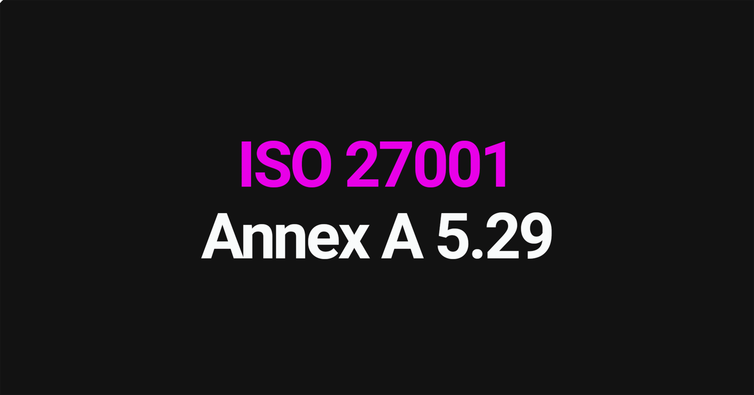 ISO 27001 Annex A 5.29