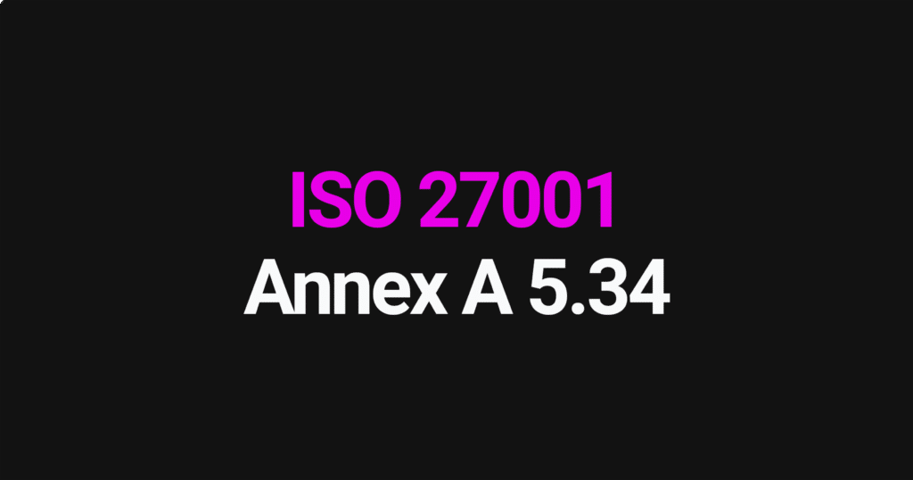 ISO 27001 Annex A 5.34