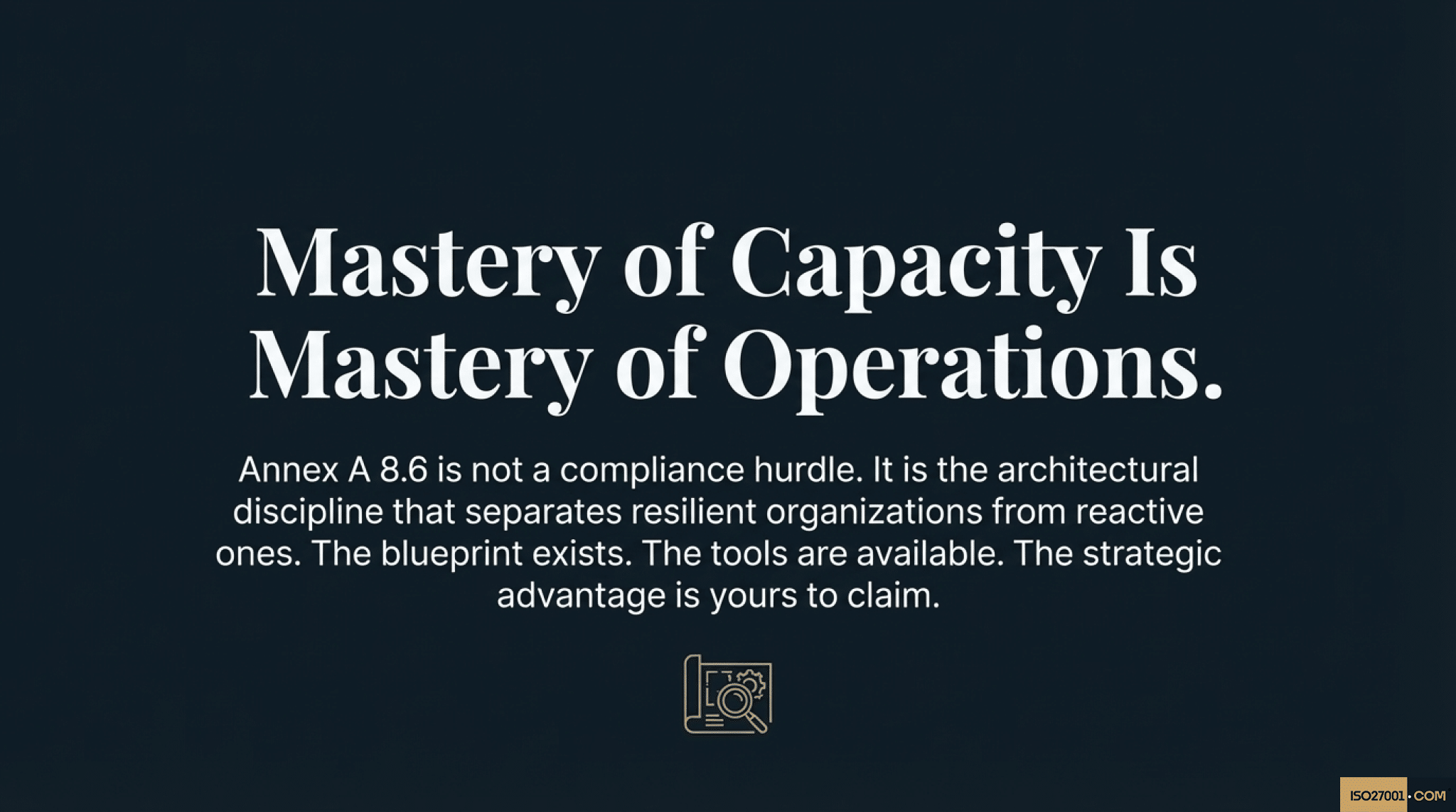 ISO 27001 Annex A 8.6 Capacity Management Summary