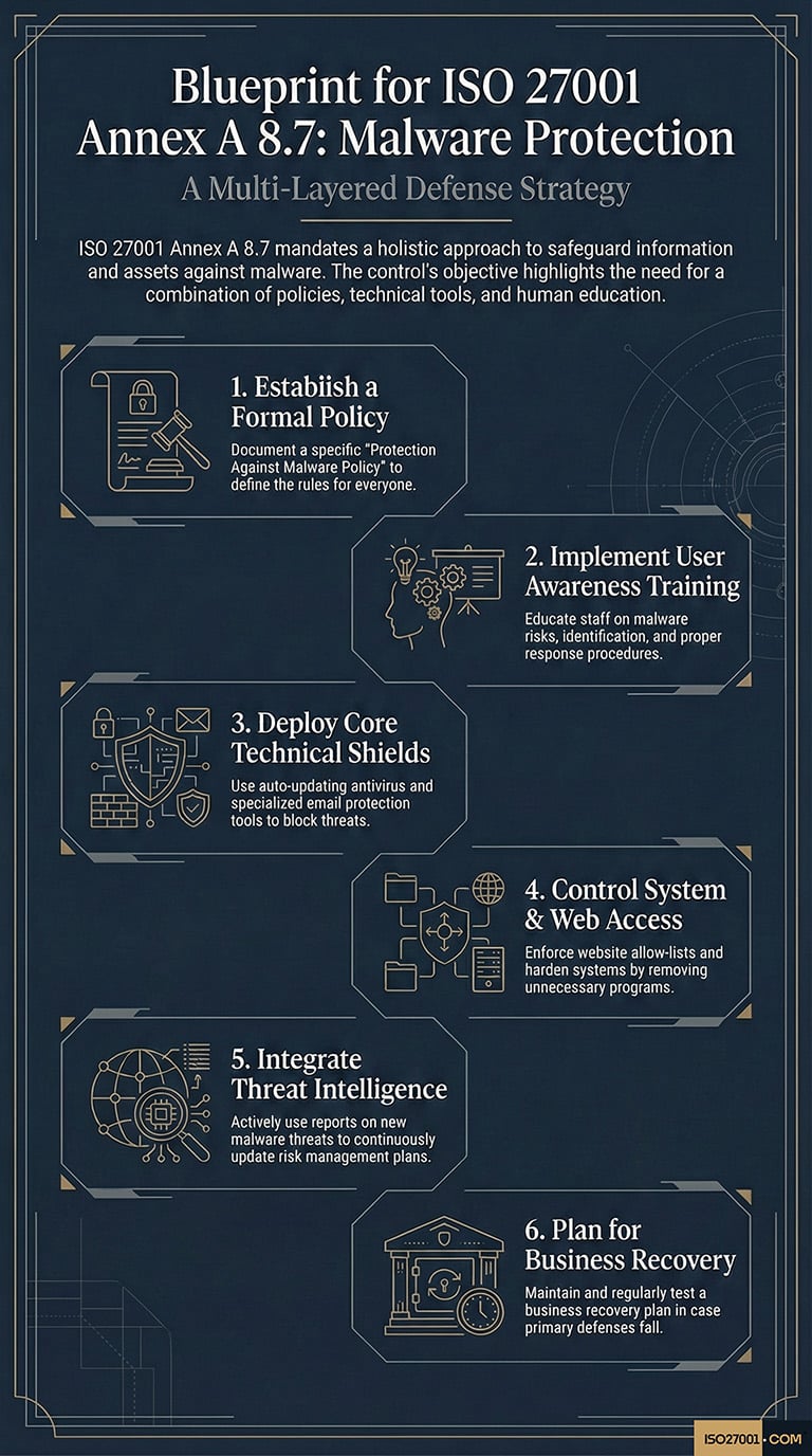 ISO 27001 Annex A 8.7 Protection Against Malware Blueprint
