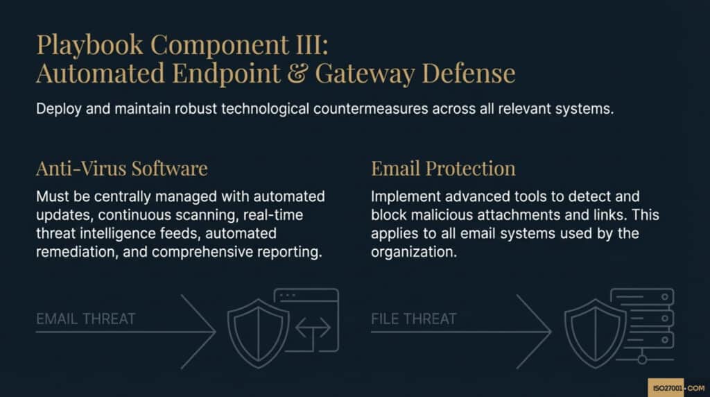 ISO 27001 Annex A 8.7 Protection Against Malware Technical Controls
