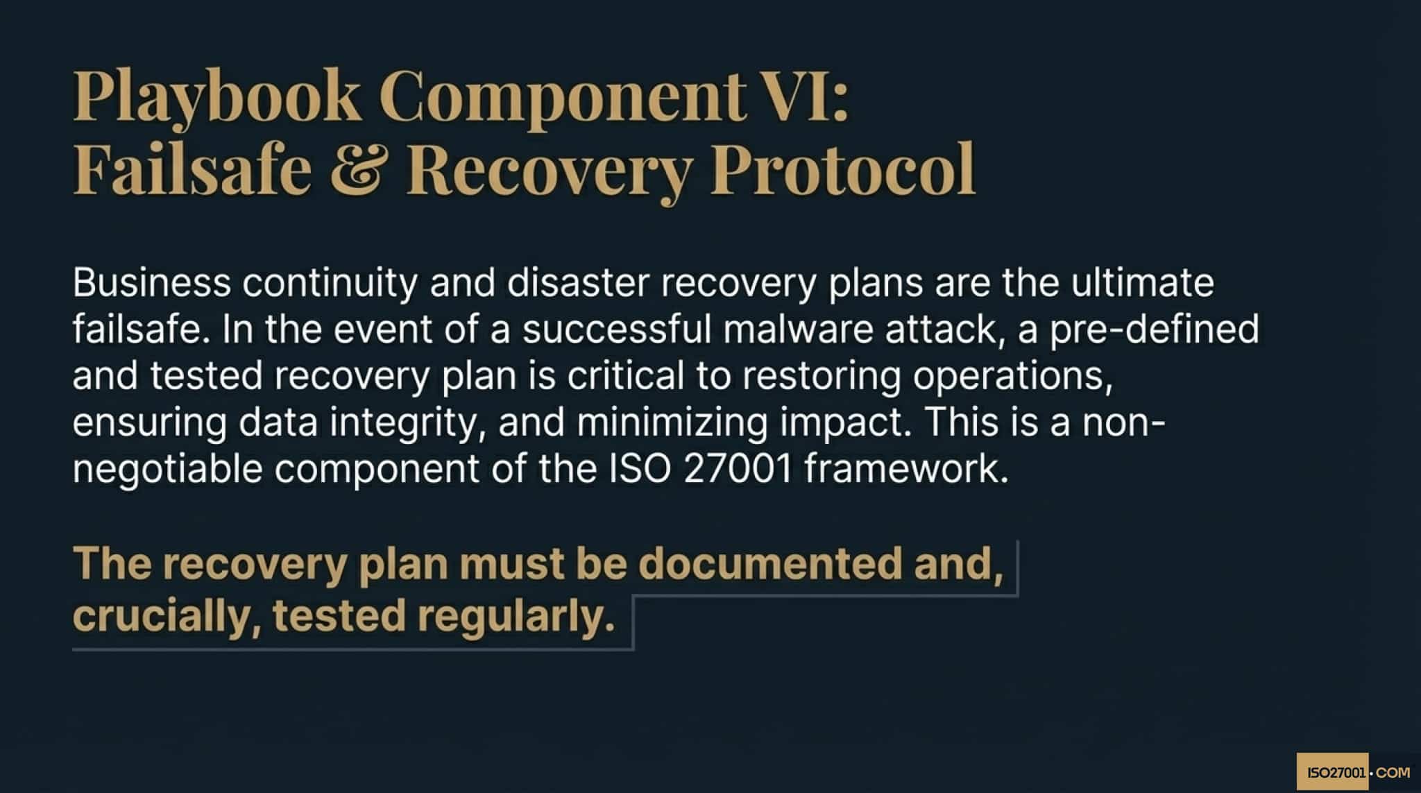 ISO 27001 Annex A 8.7 Protection Against Malware and Business Continuity
