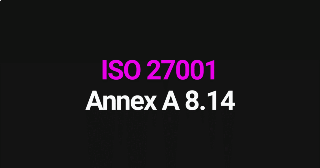ISO 27001 Annex A 8.14